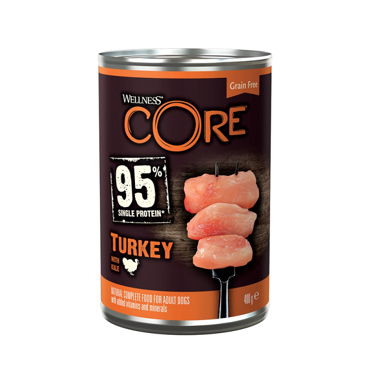 CORE ΥΓΡΗ ΤΡΟΦΗ ΣΚΥΛΟΥ Single Protein Γαλοπούλα & Λάχανο 400gr